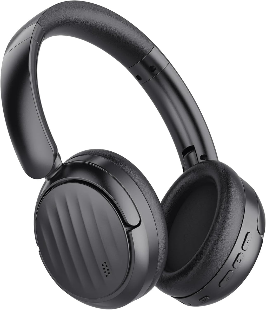 Bluetooth Headphones, Hybrid Active Noise Cancelling Over Ear Headphones | 35H Playtime, HiFi Stereo Foldable wireless Headphones with Foam Ear Cups for Sports, Office, Travel