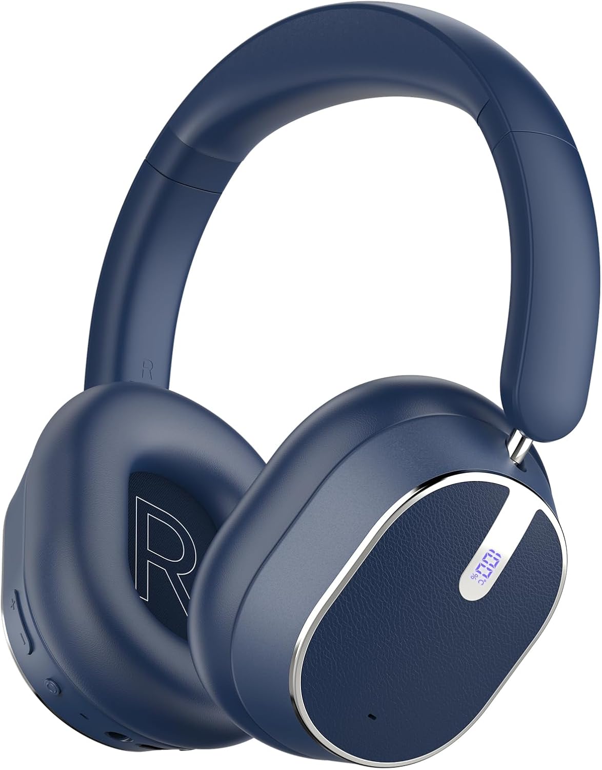 Hybrid Active Noise Cancelling Bluetooth Headphones Wireless Headphones | Over Ear, 120H Playtime, Hi-Res Audio, Deep Bass, Memory Foam Ear Cups for Home Office Travel Black，blue