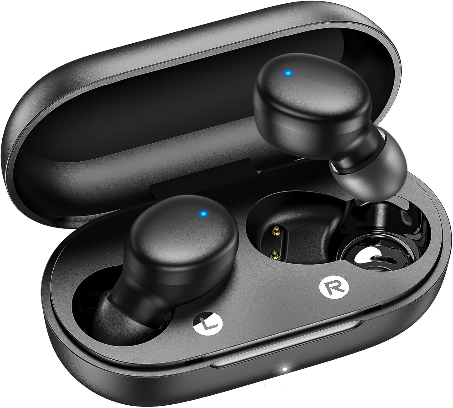 Wireless Earbuds Bluetooth 5.3 in Ear Buds Light Weight Headphones,Deep Bass Sound,Built in Mics Headset,Clear Calls Earphones for Sports Workout Black | Premium Sound Bass Ear buds with Charging Case,Smart Touch Control,Built in Mics
