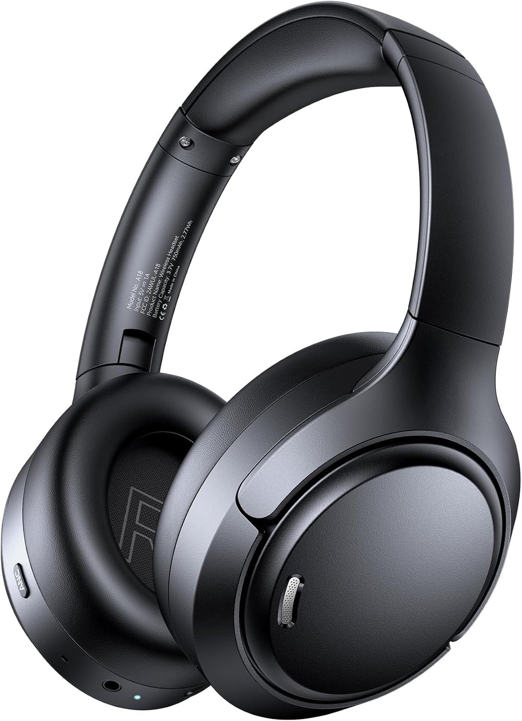 Hybrid Active Noise Cancelling Bluetooth 6.0 Headphones 120H Long Playtime, 6 ENC Mic, Over Ear Headphones Wireless, Hi-Res Audio, Memory Foam Earcup, Transparency Mode ANC Headphone for Travel Office
